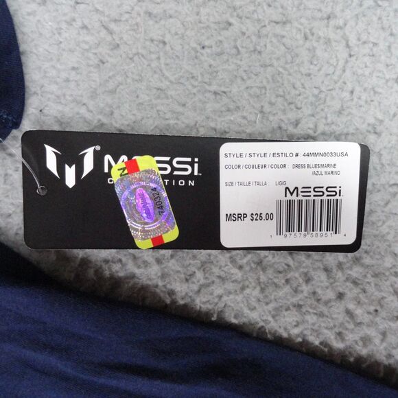 Lionel Messi Collection Shirt Mens Large Blue Shadow Logo Graphic Tee Soccer NWT - Picture 7 of 11